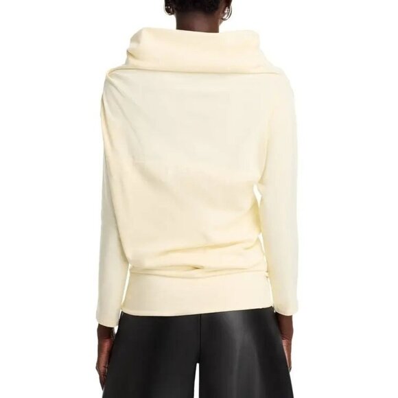290$ A.W.A.K.E. Mode Cutout Drop Shoulder Sweatshirt Long Sleeves Size M ivory - Picture 2 of 4